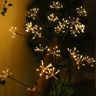 LED solar floor lawn fireworks lamp outdoor lamp dandelion lamp outdoor garden lamp atmosphere lamp Chinese style