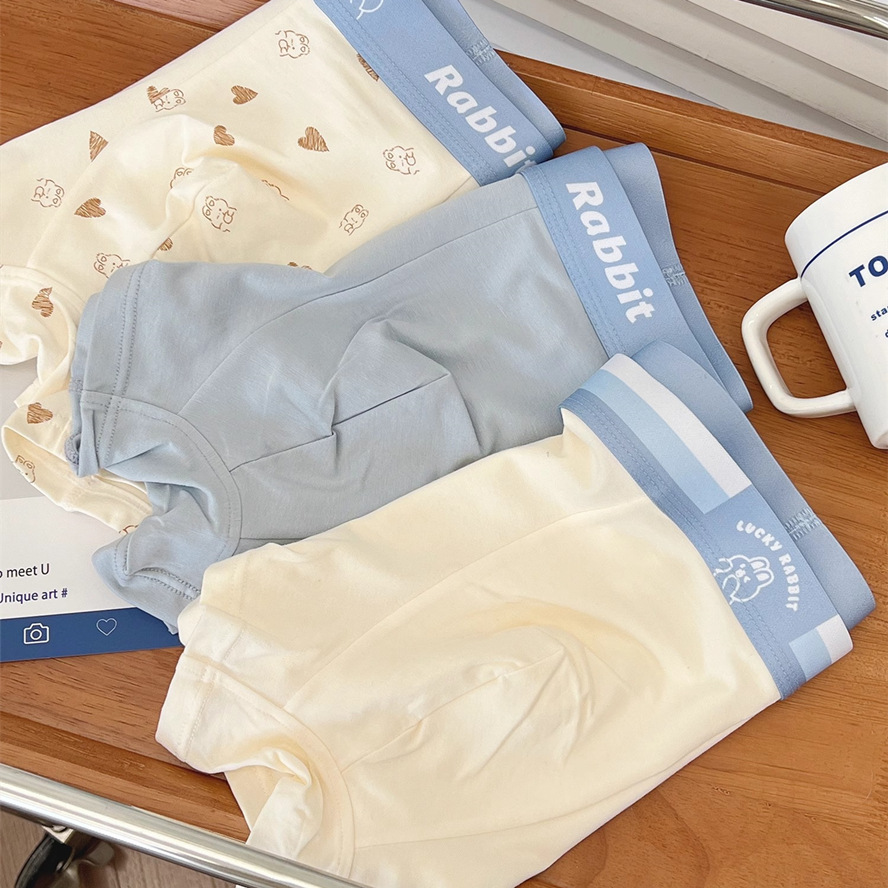 六隻兔子男士內褲無痕棉質透氣吸汗四角短褲寬鬆舒適中腰平角褲男