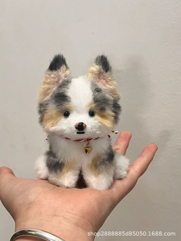 ねじり棒子犬diy材料バッグ手作り手作り女の子カシミヤ手作り人形子猫犬毛条製作|undefined
