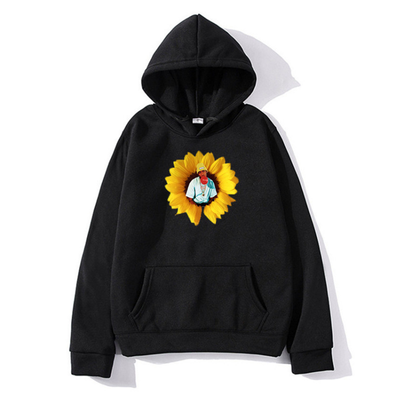 Golf Wang Tyler Creator Casual Hip-Hop Sunflower Hoodie for Men and Women Golf Wang Tyler Creator Casual Hip-Hop Sunflower Hoodie for Men and Women