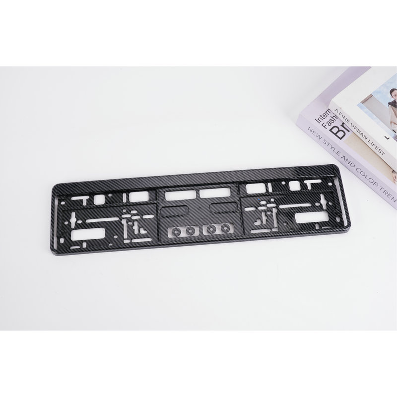 Factory-made European standard carbon fiber pattern ABS license plate holder, EU universal car license plate frame, cross-border best-selling license plate holder