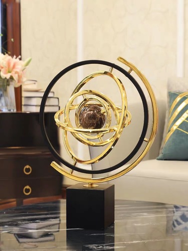 Nordic light luxury globe ornaments high-end luxury boss men's office desktop decoration ornaments home accessories