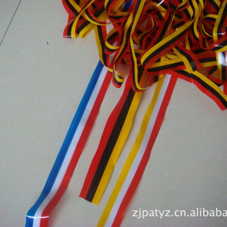 PE塑料三色片 塑料扁长条 塑料带条塑料缠绕模缠绕带