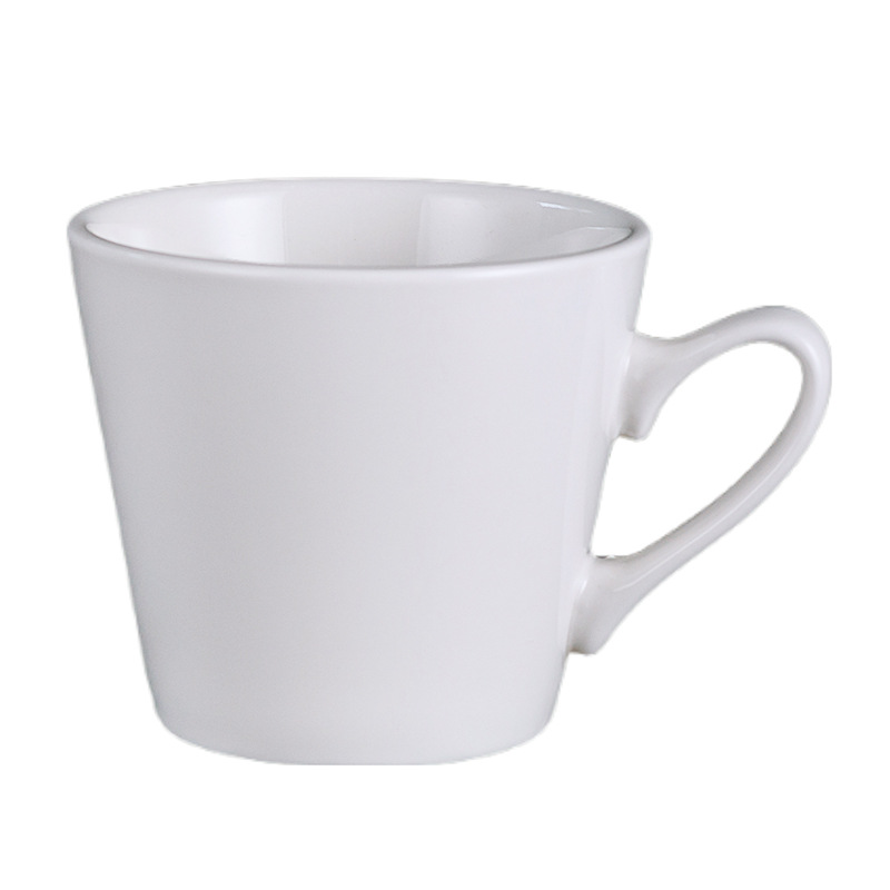Transfronterizo de Amazon taza blanca taza de alto aspecto creativo Oficina taza de café pareja taza de agua Taza de cerámica