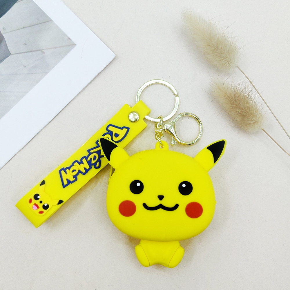 Super lindo Sanliou pareja de almacenamiento bolso de cambio llavero lindo monedero de fresa oso colgante bolso de llaves de chicas