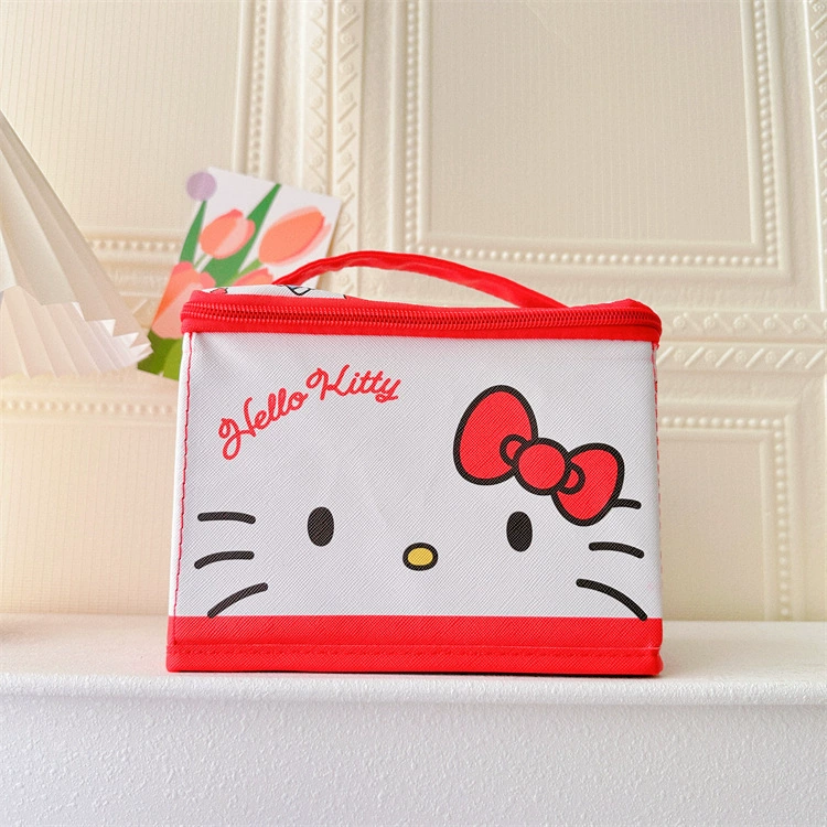 Japanese cute foldable handheld storage box, makeup box, stationery