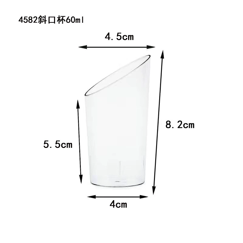 Одноразовые шоколадные десертные чашки на стол пудинг торт Наклонная чашка пластиковая чашка с ложкой