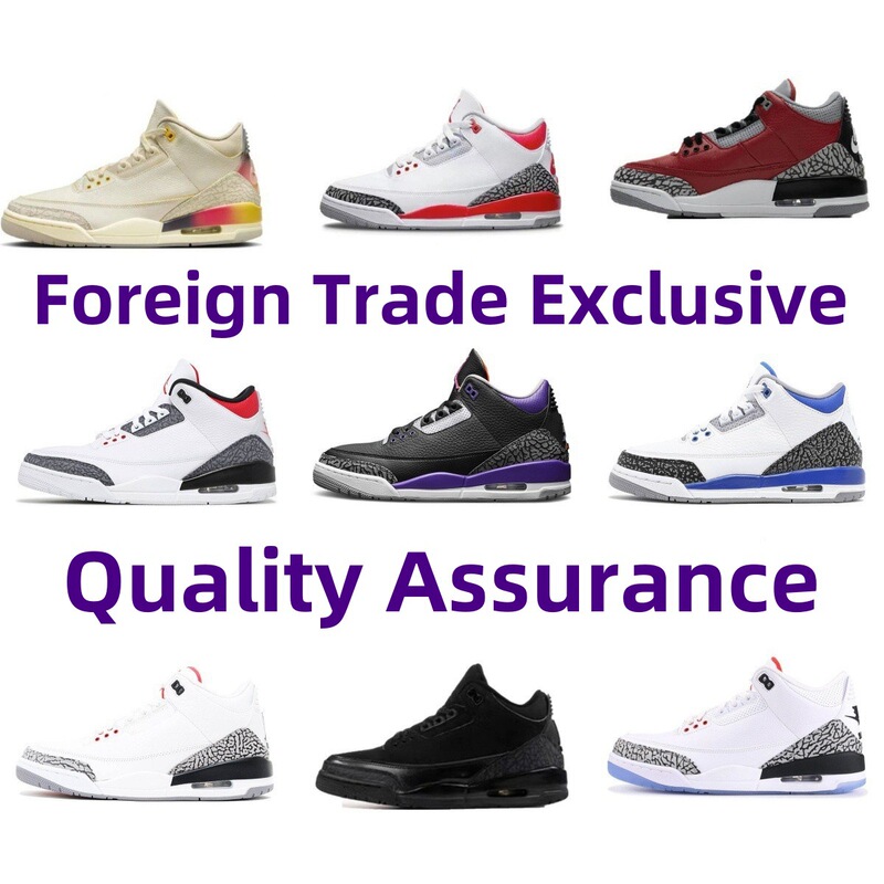 2026 New Model Putian Shoes Aj3 Basketball Shoes Pure Original Sunset Gradient White Cement Flame Fujiwara Hiroshi Red Beige Men's 2026 New Model Putian Shoes Aj3 Basketball Shoes Pure Original Sunset Gradient White Cement Flame Fujiwara Hiroshi Red Beige Men's