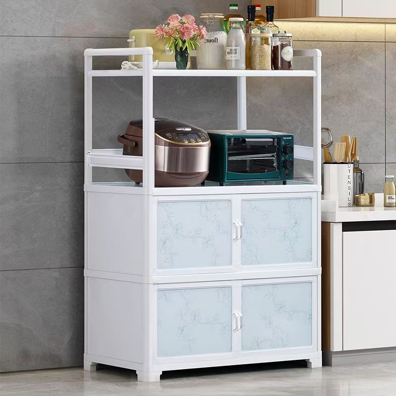 Simple Aluminum Alloy Tea Cabinet Assembly Household Mini Economical Kitchen Storage Cabinet Outdoor Balcony Cabinet Storage Cabinet