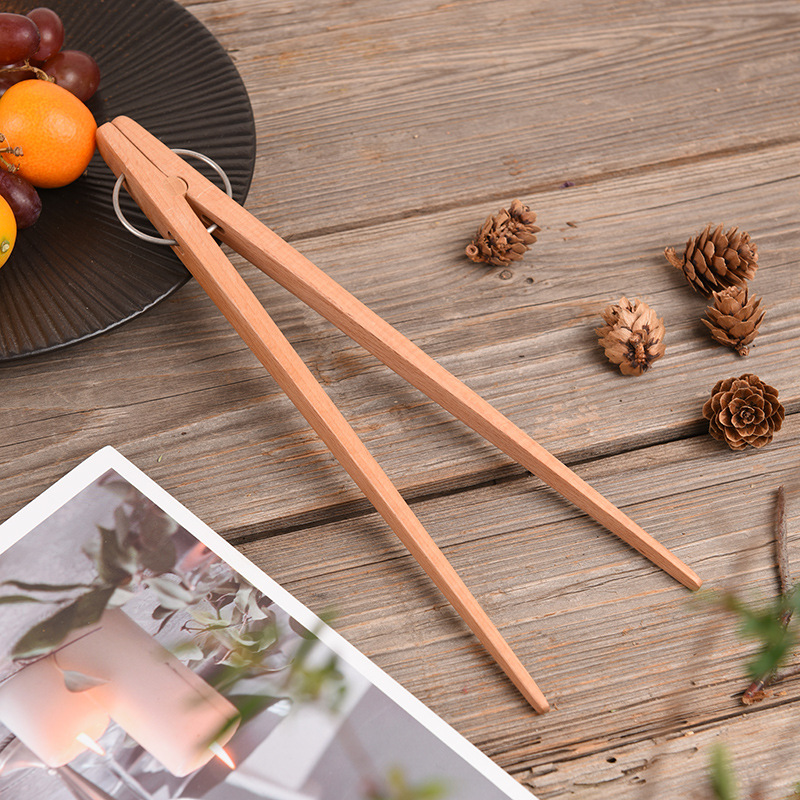 Wholesale Japanese Wooden Food Clip Baking Tools Dessert Bread Clip Buffet Clip Barbecue Clip Steak Clip