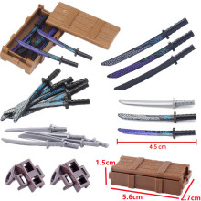 Movie Anime Figures Sword Building Block Samurai Military跨