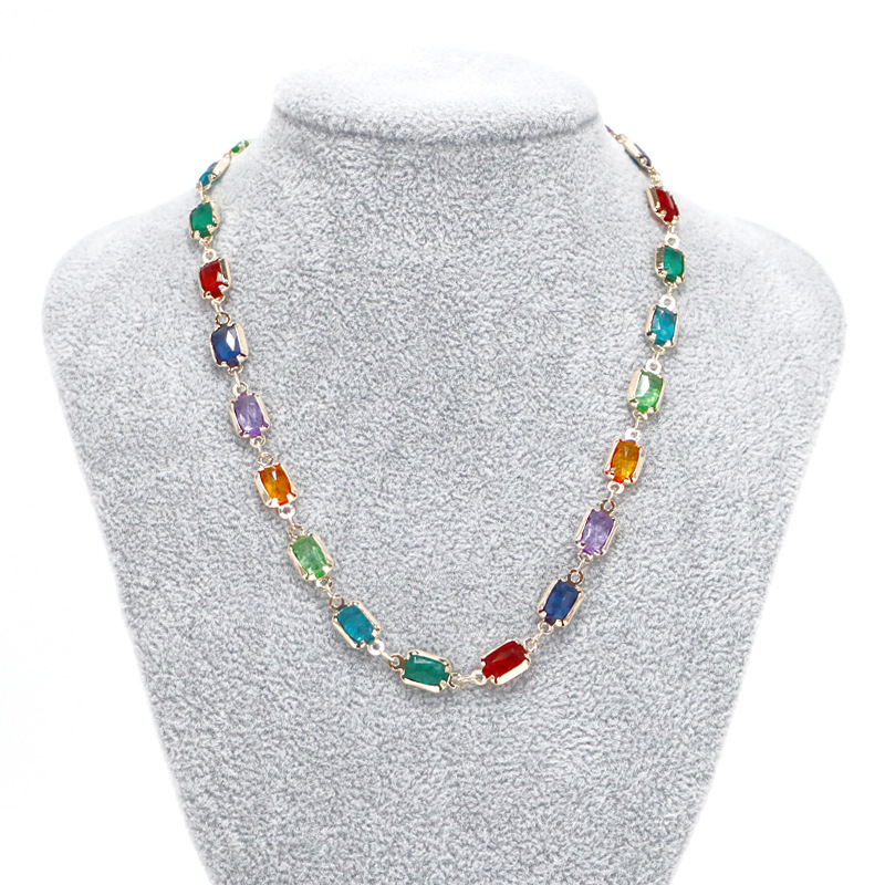 Daily Occasion Fashion Geometric Alloy Plating Inlay Women's Bracelets Anklet Necklace