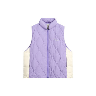 FORN3 2024 Winter Japanese Embroidery Color-matching Diamond Collar Down Vest Vintage Warm Vest for Men