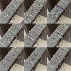锆石几何手链轻奢高级感手环跨境超闪百搭手饰女款批发红书工厂家