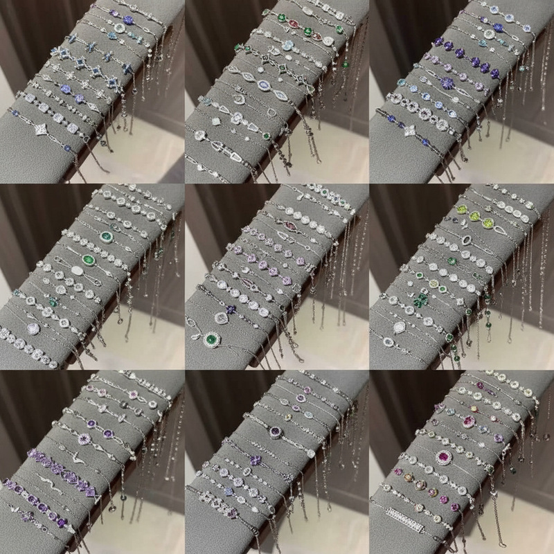 锆石几何手链轻奢高级感手环跨境超闪百搭手饰女款批发红书工厂家|undefined