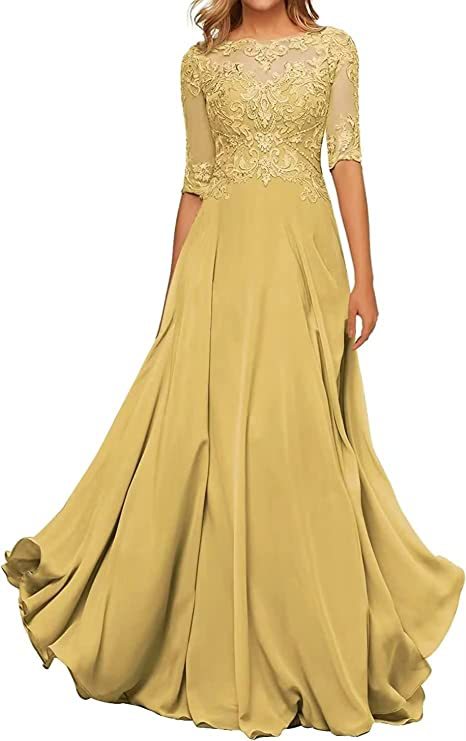 Nuevo Comercio exterior Amazon popular vestido de noche de encaje cuello redondo elegante adelgazamiento gasa largo piso-longitud vestido de banquete