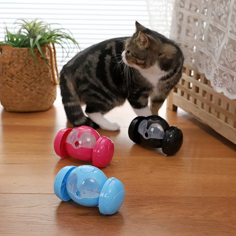 跨境新品宠物猫猫玩具不倒翁猫猫咪漏食器狗狗益智宠物不倒翁玩具