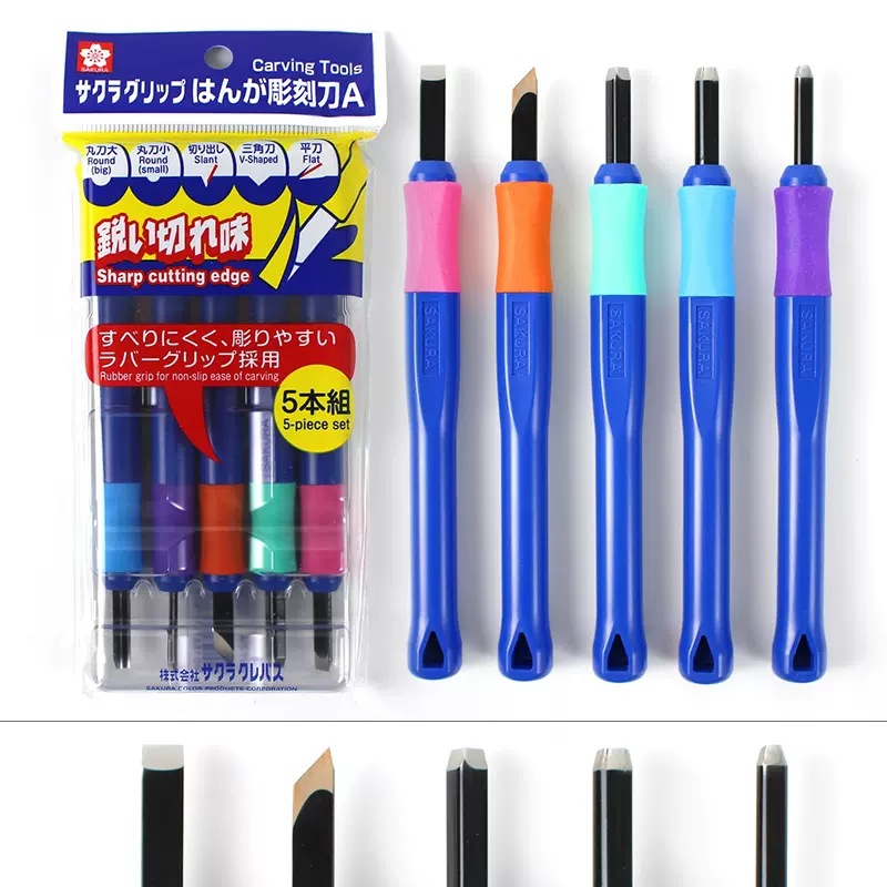 Japonés flor de cerezo marca grabado talla de madera cuchillo grabado cuchillo traje tablero de goma talla de madera pluma cuchillo talla de madera sello de goma cuchillo de talla