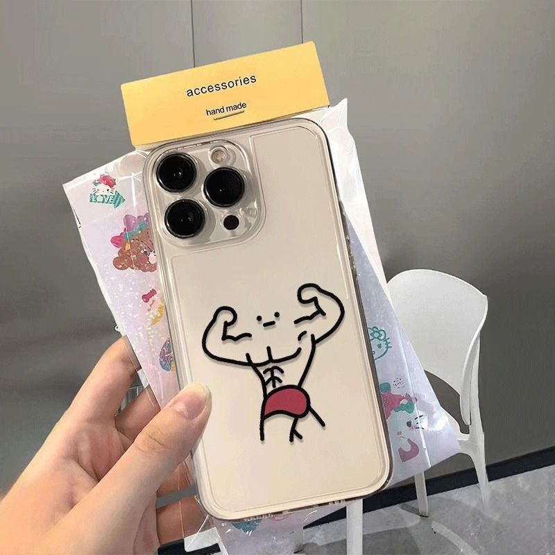 Fitness for Apple 16PROMAX mobile phone case iPhone15 anti-fall 14 niche 13 soft case 12 fun