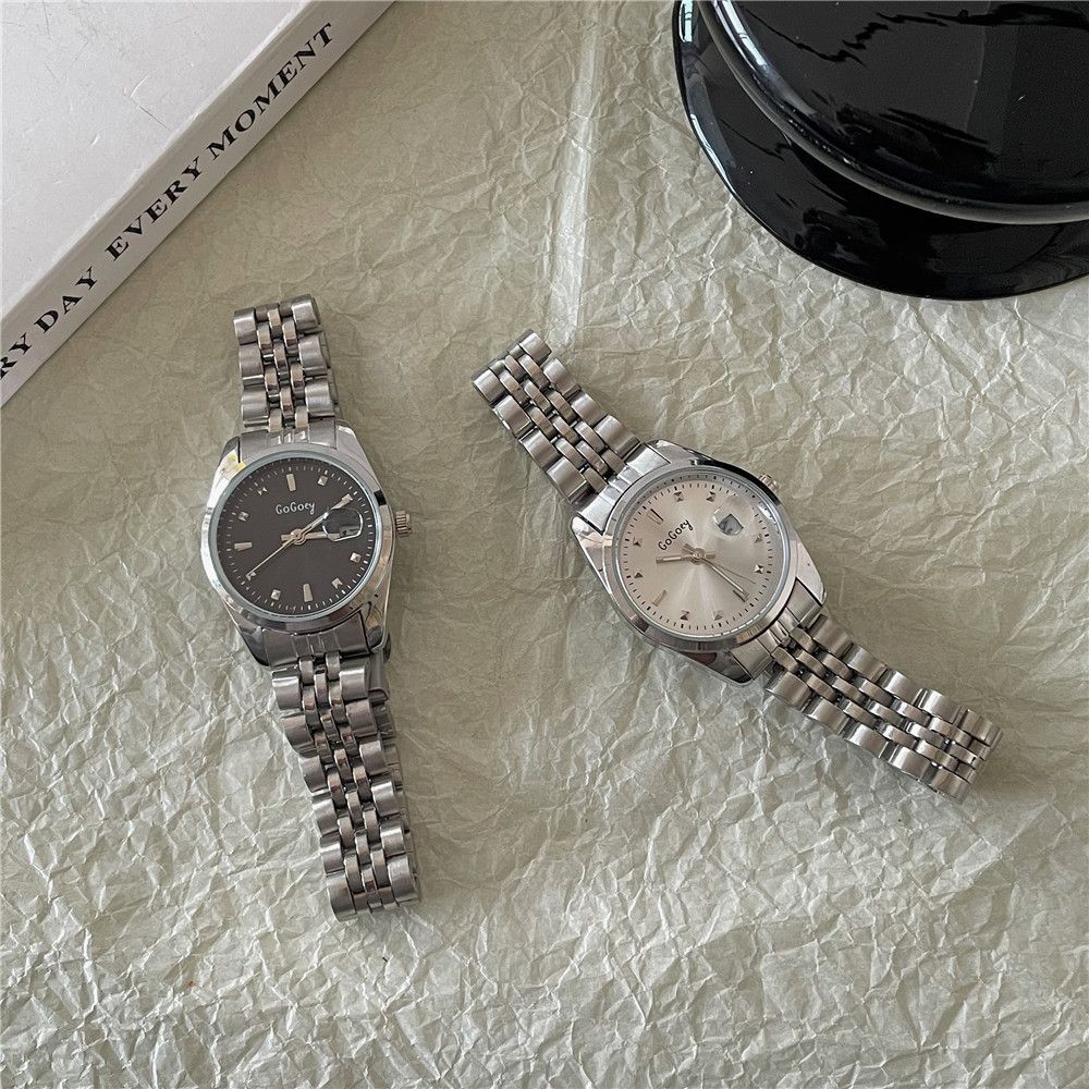 Foreign-style light luxury watch women's square simple niche fashion high-end student Joker with calendar women's watch wholesale