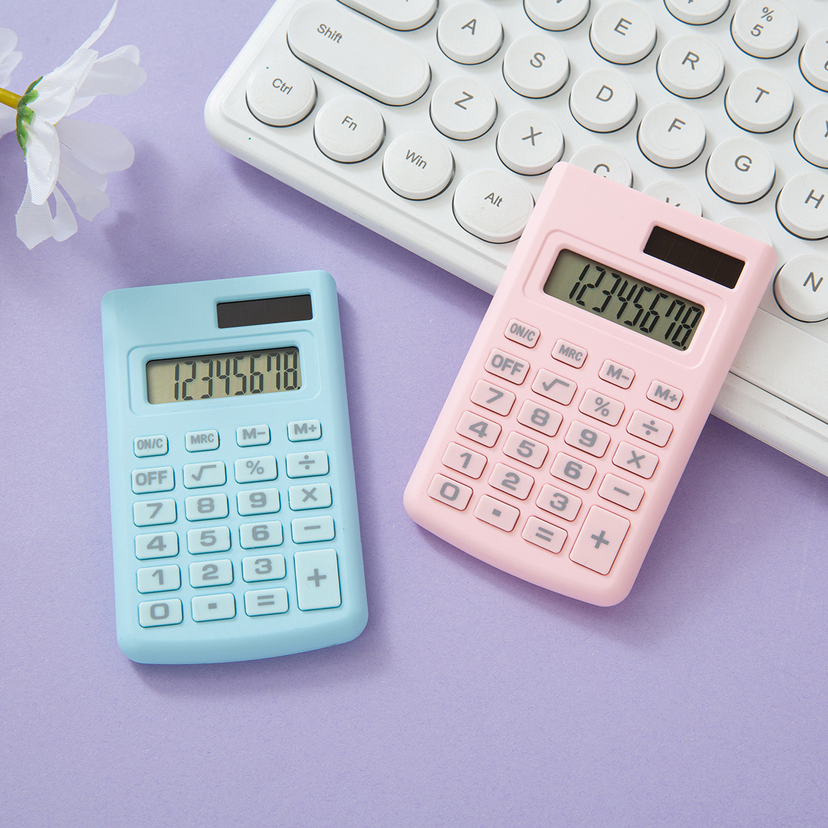 Mini lindo estudiante de 8 dígitos color caramelo calculadora de macaron portátil impresión de LOGO de mano regalos transfronterizos