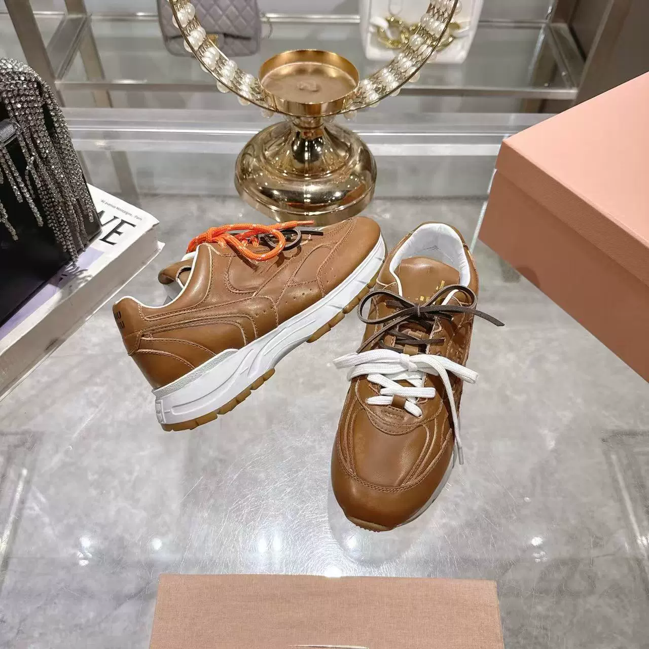 Высокая версия 2025 Miujia новые кроссовки в американском стиле «dad shoes», ретро спортивные повседневные, европейская версия, универсальные dad shoes