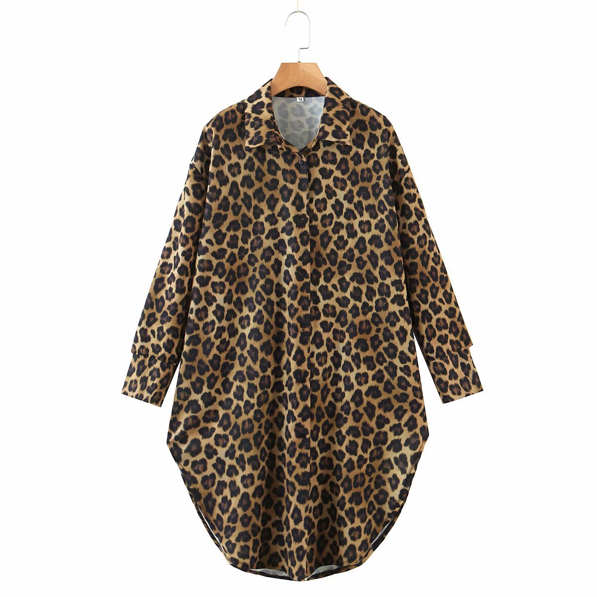 new leopard print mid-length shirt  NSAM50390