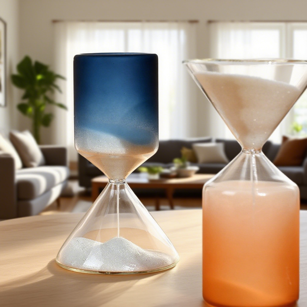 Colorful Glass Hourglass Timer Gradient Sand Home Decoration_voghion.com