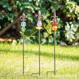 花园桩户外金属花园桩植物精选可爱金属棒艺术装饰草坪庭院露台