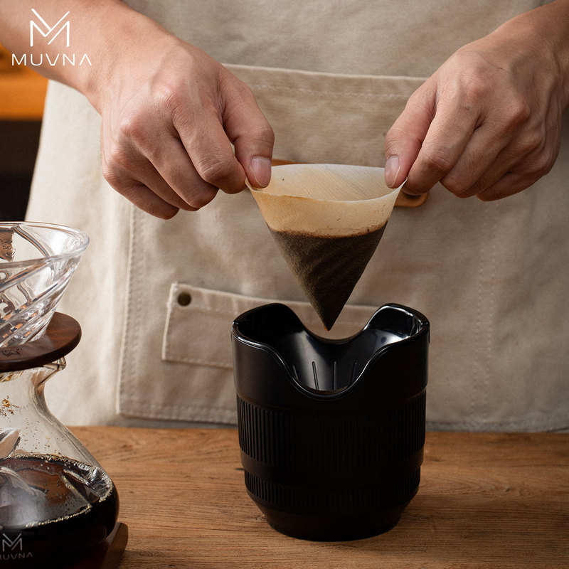 Muvna Coffee Grounds Storage Bin Hand-Brewed Coffee Filter Paper Grounds Box Office Ashtray Bar Counter