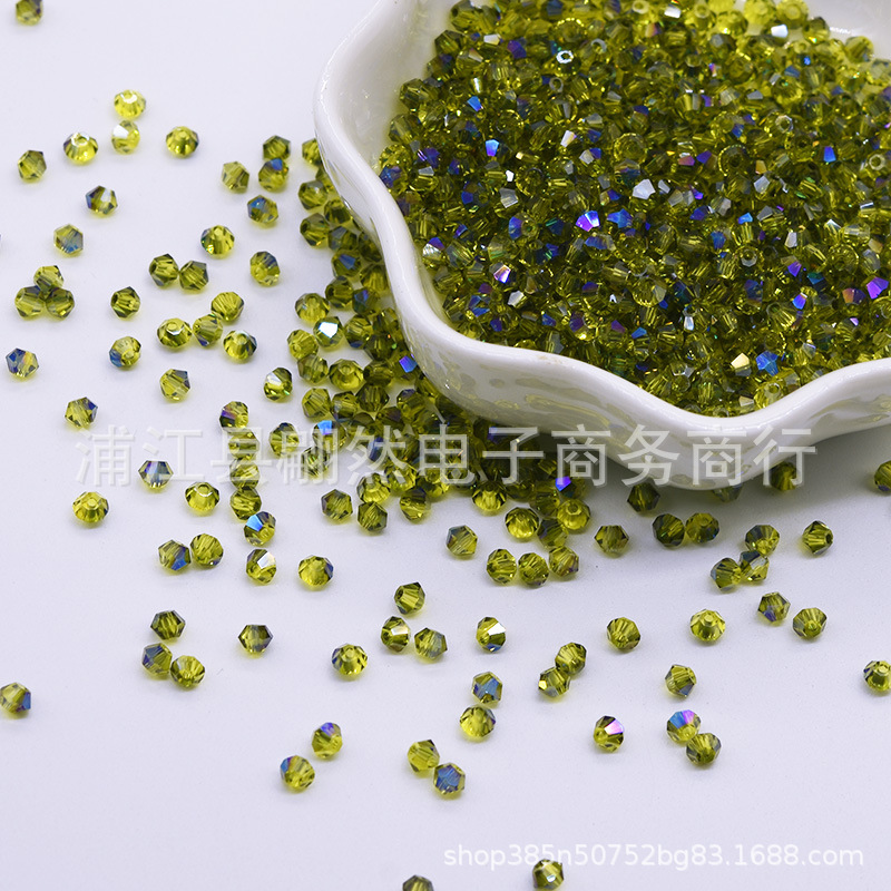 Xanh ô liu xanh lam / Hạt kim cương boutique 3mm (100 chiếc/gói)