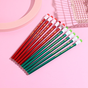 Wholesale 10 Pack 2B Pencil Pupil Pencil Flash Big Leather Head Children's Writing Pen Sketch Drawing Pencil