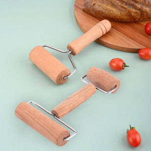 Beech Wood Rolling Pin Household Solid Wood Pastry Pizza Roller Rolling Pin Roller Type Dumpling Skin Flour