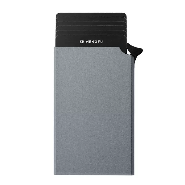 Cross-Border Amazon Anti-Magnetic Rfid Anti-Theft Card Holder, Automatic Card-Ejecting Metal Aluminum Case Credit Card Case C