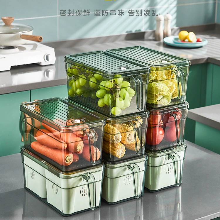 Ящик для хранения холодильника специальный пищевой очень большой органайзер для хранения свежести артефакт кухонный ящик для хранения яиц и овощей ручка