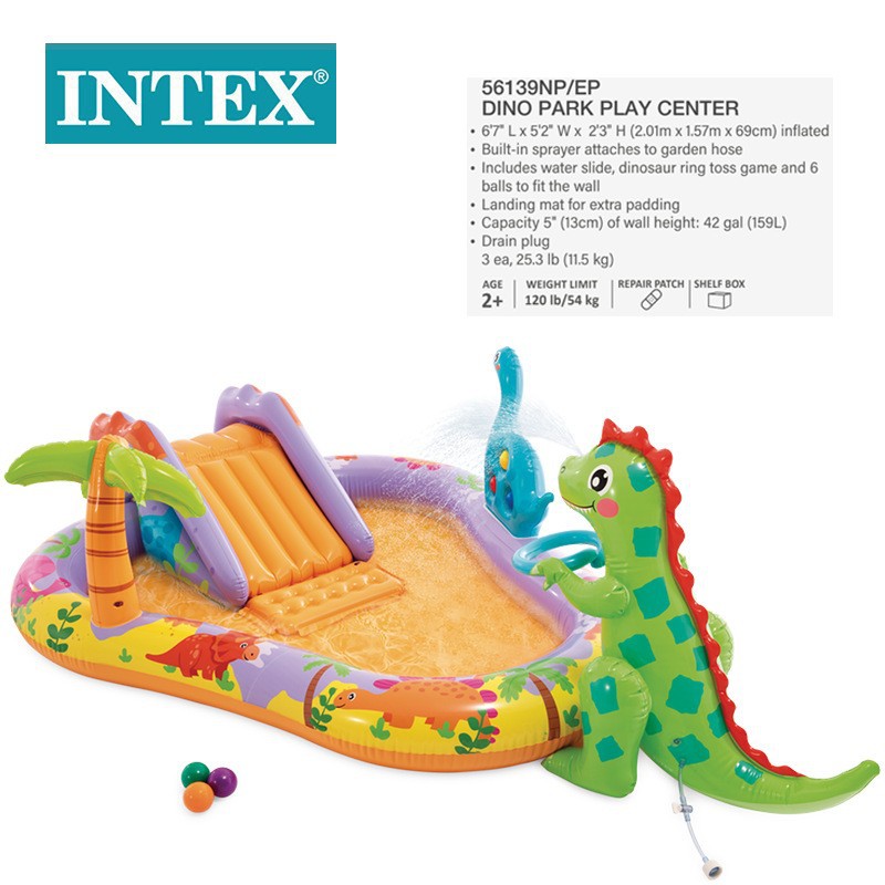 Intex56139 Desert Dinosaur Water Slide Park Pool Inflatable Ocean Ball Pool Children's Water Park