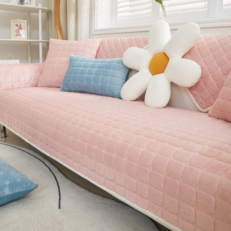 간단한 가장자리가있는 플란넬 스퀘어 핑크