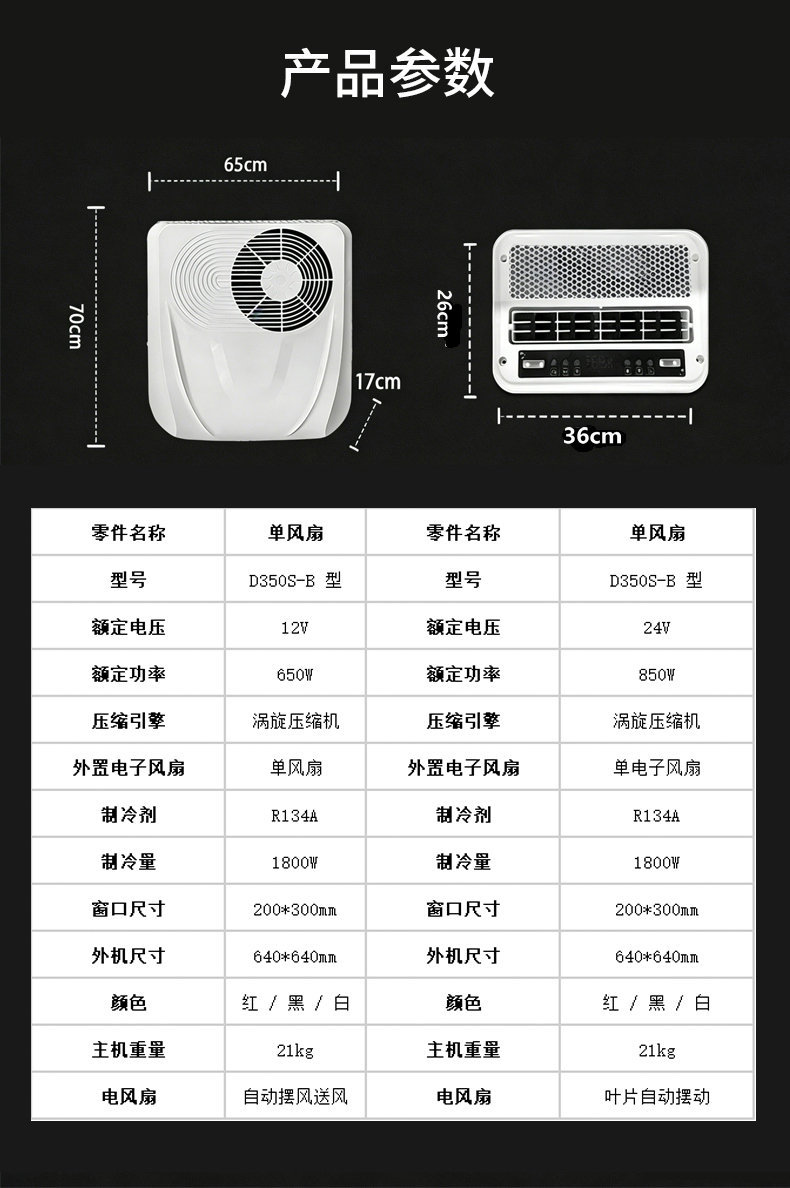 Manufacturer Supplies Parking Air Conditioners for Trucks, Light Trucks, Rvs, and Vehicle-Mounted Rooftop Integrated Air Conditioners for New Energy Electric Vehicles