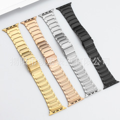 適用於applewatch高級感鋼帶蘋果手錶iwatch987代SE金屬蘋果錶帶