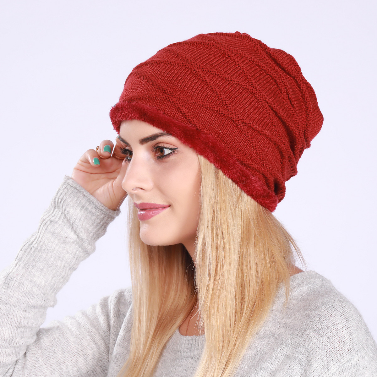 Knitted Beanie Hat For Men And Women Wool Warm Winter Hat_voghion.com