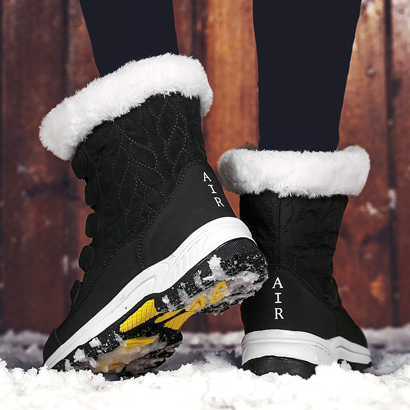Winter Large Size High-top Cotton Shoes Thick-bottom Snow Boots Women's Fleece-lined Warm Thickened Women's Shoes Women's Short Boots Casual Shoes
