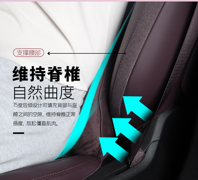 Suitable for Nio Et5T Ec6 Es6 Suede Headrest Lumbar Seat Back Cushion Neck Pillow Car Interior Accessories