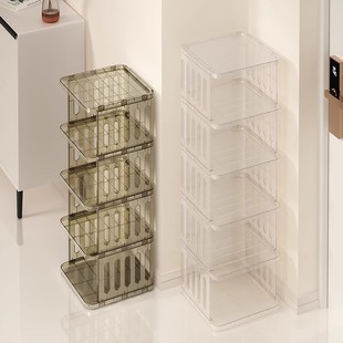 Shoe Rack Household Indoor Small Narrow Door Shoe Rack Storage Box Transparent Multi-Layer Space-Saving Acrylic Shoe Cabinet Shoe Changing