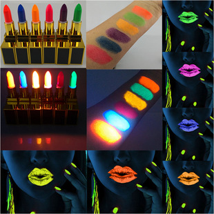 Cross-Border Fluorescent Lipstick, Glow-In-The-Dark, No Logo, Nightclub, Ktv, Live Performance, Night Club Makeup