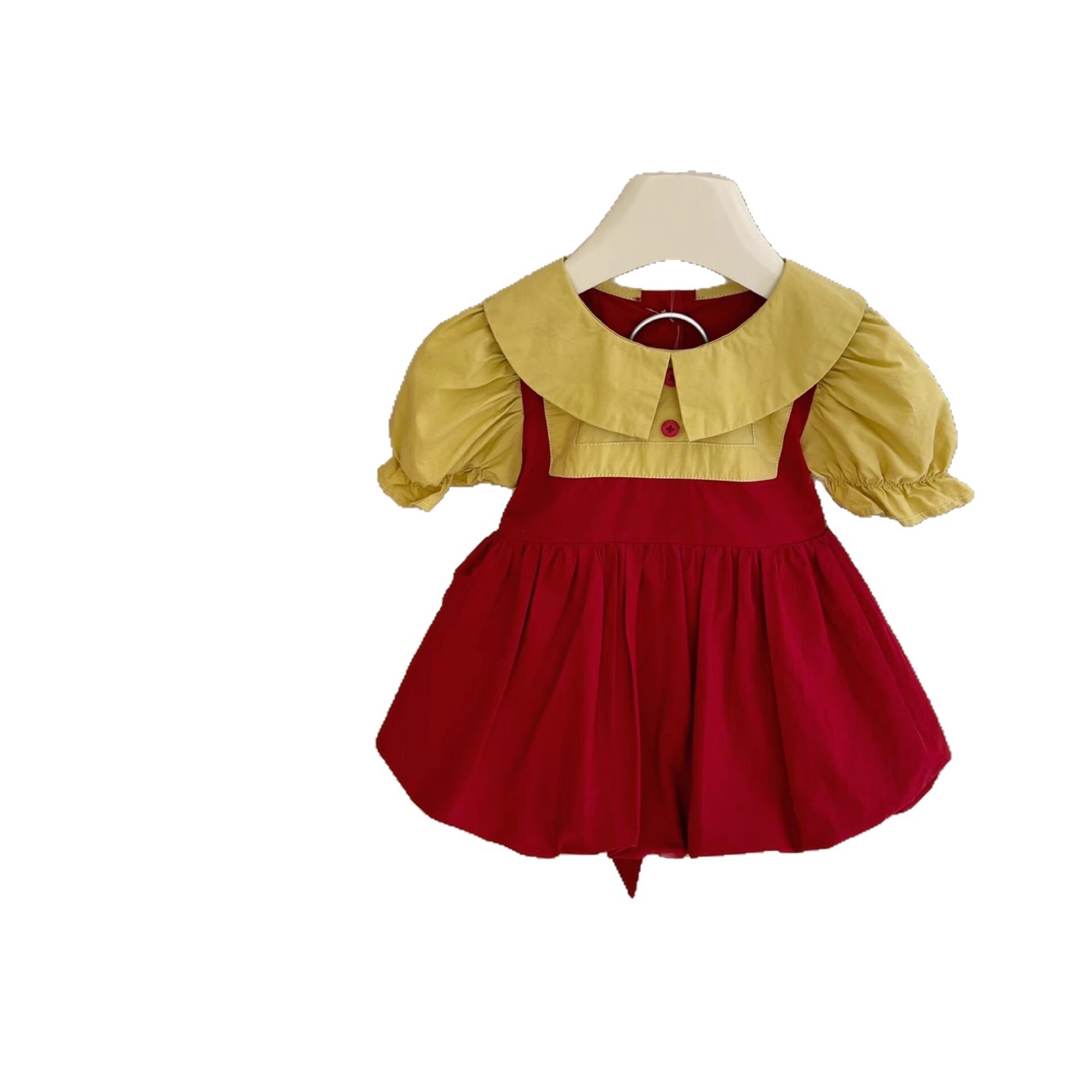 [Xianning Seven] Cherry Maruko Vestido de niña Verano Niños Estilo occidental Falda de princesa Vestido de verano del bebé Tendencia