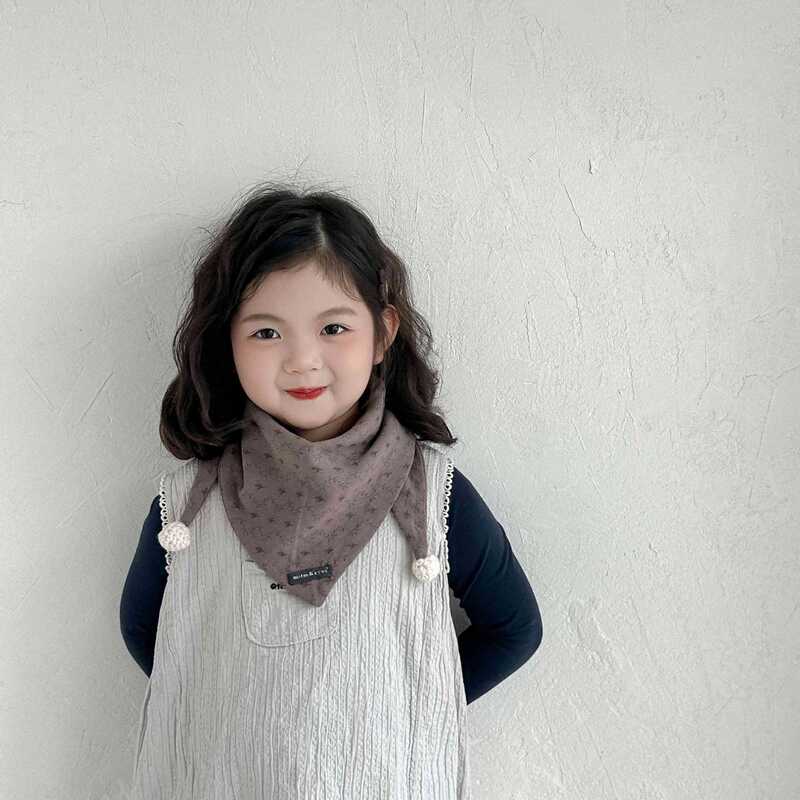 儿童围巾秋冬季小碎花薄款男女童小方巾防风保暖女宝宝围脖小围巾|undefined