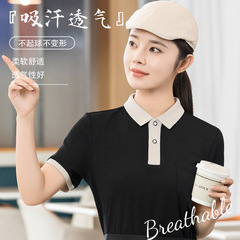 服務員工作服短袖火鍋燒烤奶茶飯店快餐飲店網咖啡餐廳夏裝t恤
