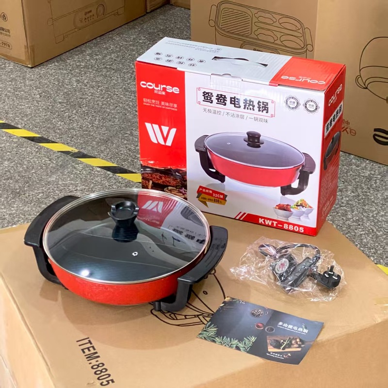 先科鸳鸯锅家用电火锅大容量双控分区电煮锅多功能双味电热锅批发|undefined