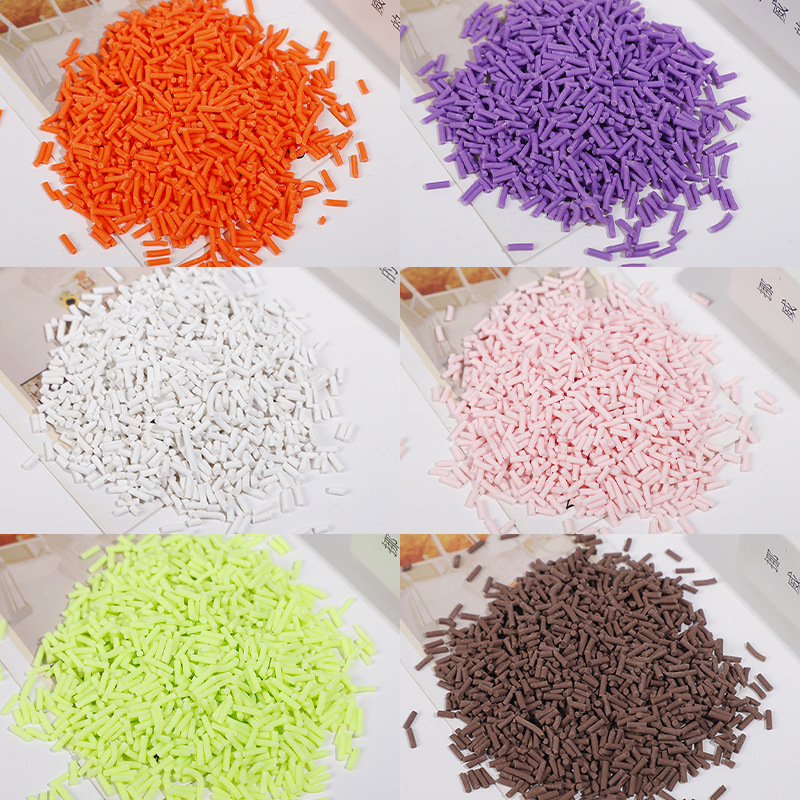 Factory direct soft pottery 5mm handicraft accessories fruit solid color nail art DIY accessories wholesale