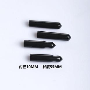 10*55 long tube plastic protective sleeve wine poulter cap flat head black cap stainless steel wine mouth sleeve
